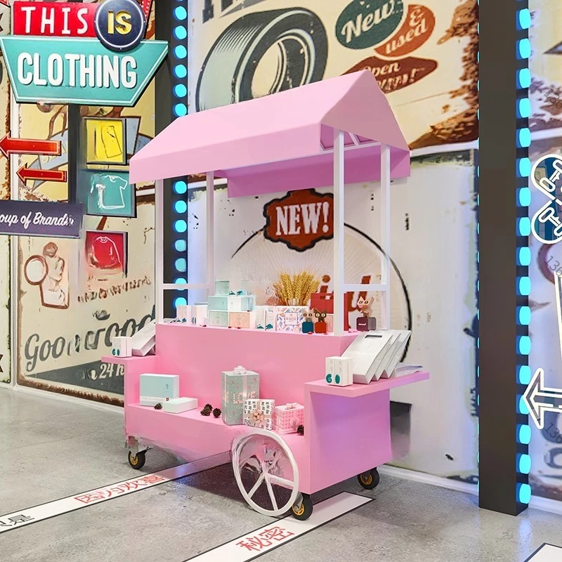 Stall trolley mobile display stand stall float Internet celebrity tide store