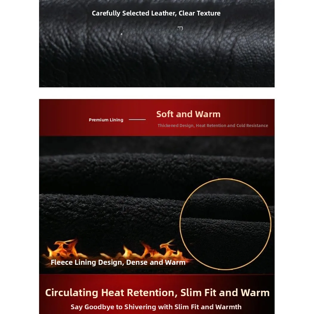 

Thiened бархатная мужская кожаная куртка, свободная повседневная одежда для папы, осенне-зимняя шляпа большого размера для среднего возраста и ly