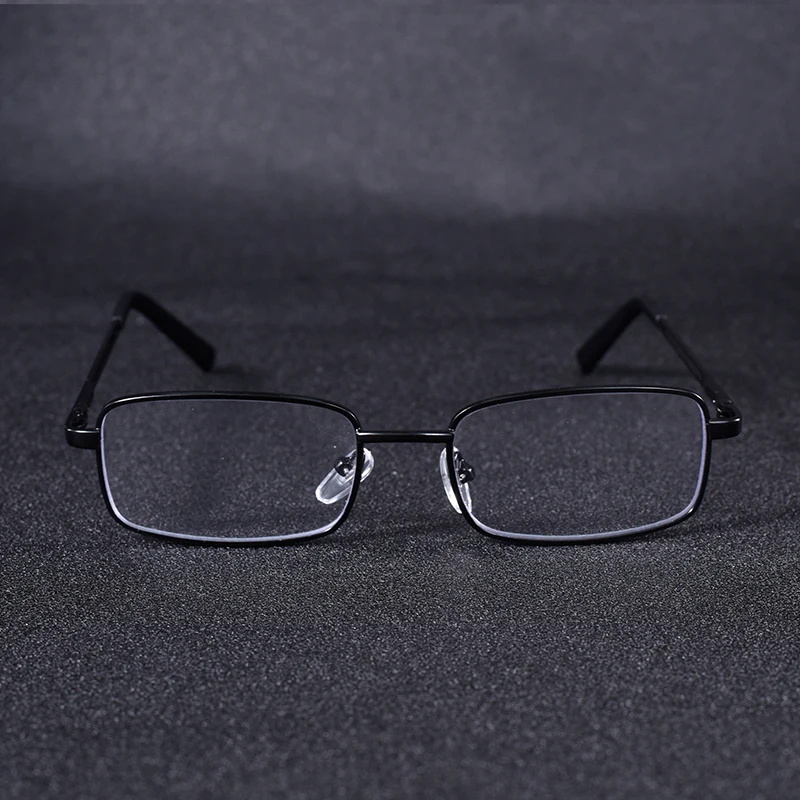 Vintage Quadratische Lesebrille Rahmen Metall Männer Mode Klassische Business Brillen Blau Licht Blockieren Klare Linse +75 + 125 + 2 – Detail 5