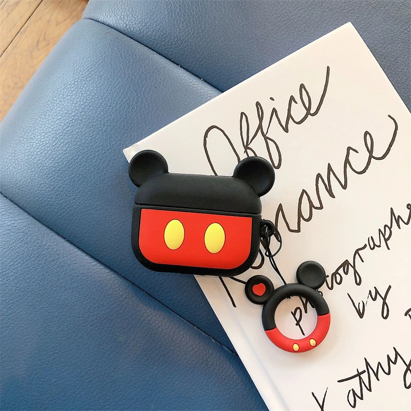 Disney-Caso bonito sem fio Bluetooth Headphone, desenhos animados 3D, Mickey, Minnie, AirPods Pro, estojo protetor macio, Apple 1, 2, 3 Generation