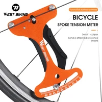 WEST BIKING-Medidor de tensión de radios de bicicleta, comprobador de radios de rueda de bicicleta de montaña y carretera, accesorios de herramientas de reparación de ciclismo de aleación de aluminio