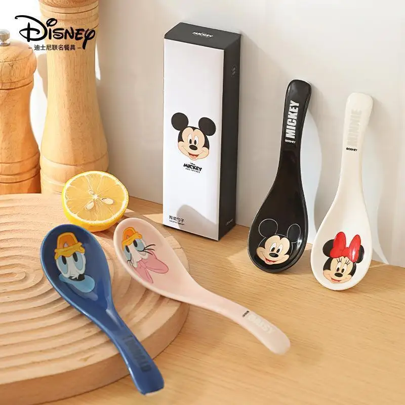 

Disney Mickey Mouse Mickey cartoon creative cute ceramic spoon Minnie rice spoon eating practical kitchen tableware