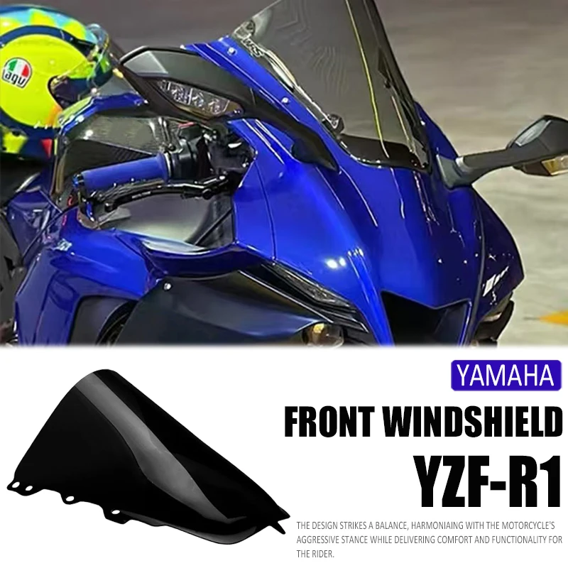 

Motorcycle Windshield For Yamaha YZF-R1 YZF R1 2020 2021 2022 2023 2024 Double Bubble Windscreen Screen Wind Deflectors Screen
