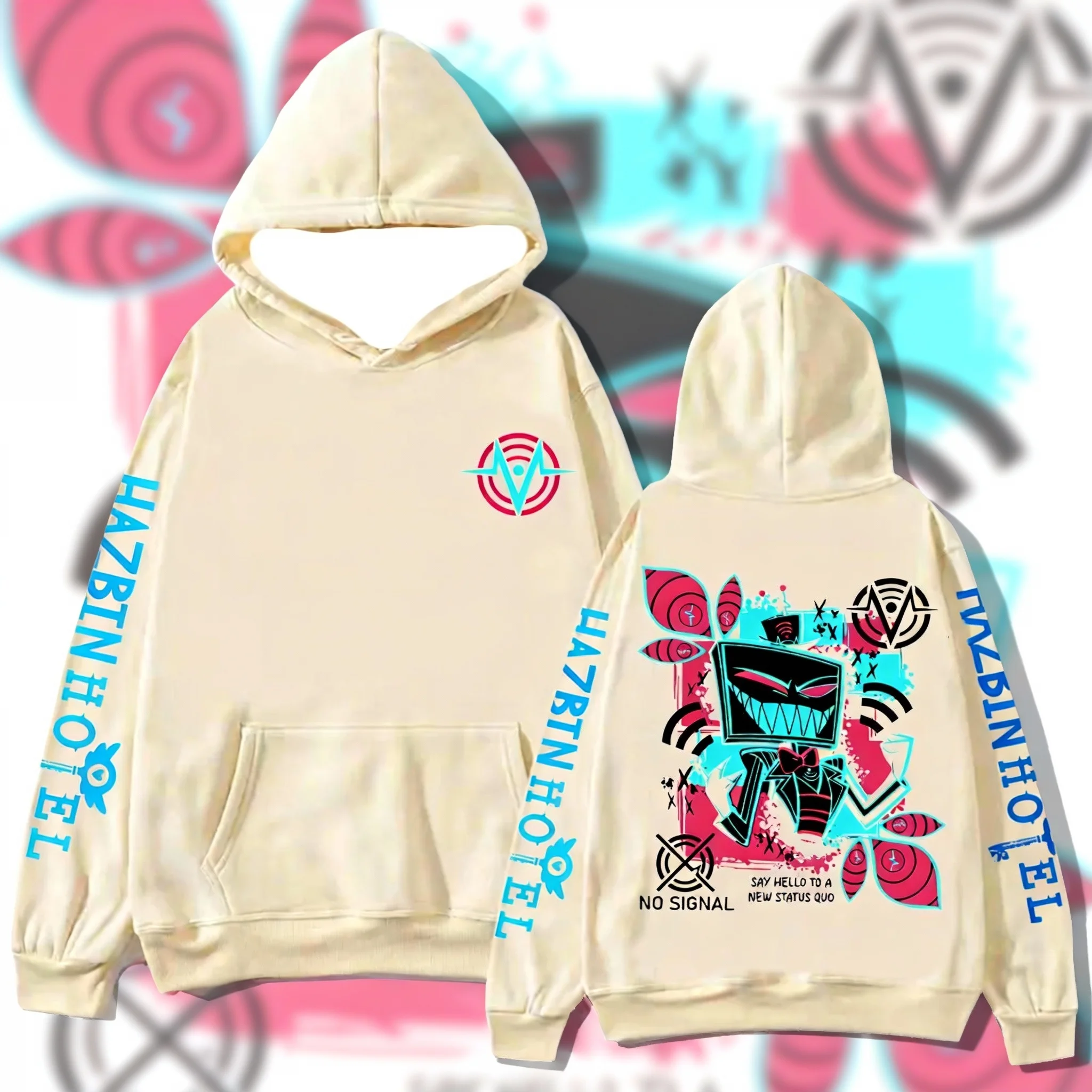 2026 شعبية الجحيم نزل شخصية موضوع الخريف/الشتاء العلامة التجارية العصرية فستان الكبار المتضخم للجنسين الأطفال هوديي هدية #1