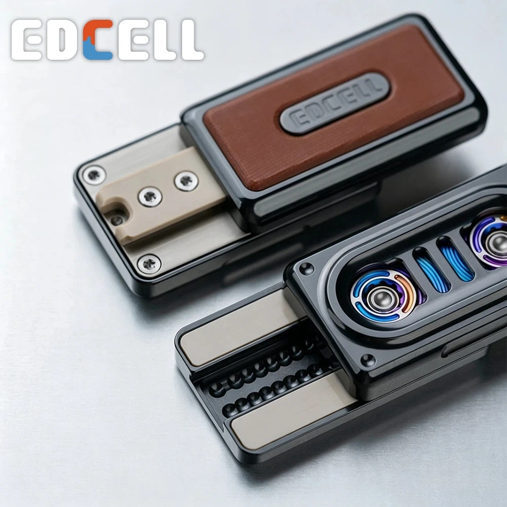 EDCELL EDC Tapedrive Zirconium Fidget Slider Mechanical Magnet Linkage Necklace Push Slider Stress Relief Toy Original Designs