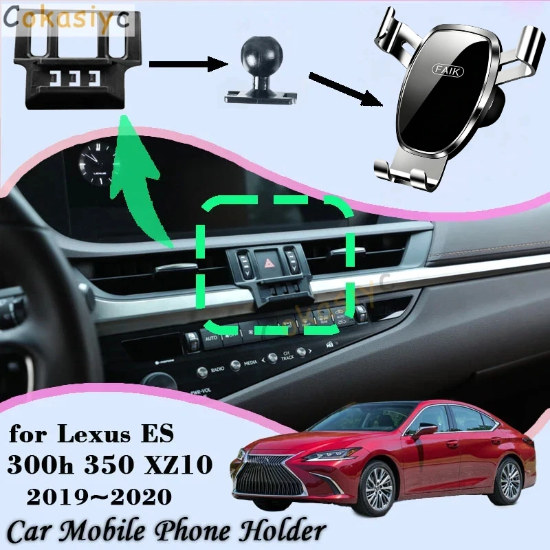 Car Mount for Lexus ES 300h 350 XZ10 2019 2020 Air Vent Auto Mobile Phone Holder Cellphone Bracket Gravity Stand Accessories