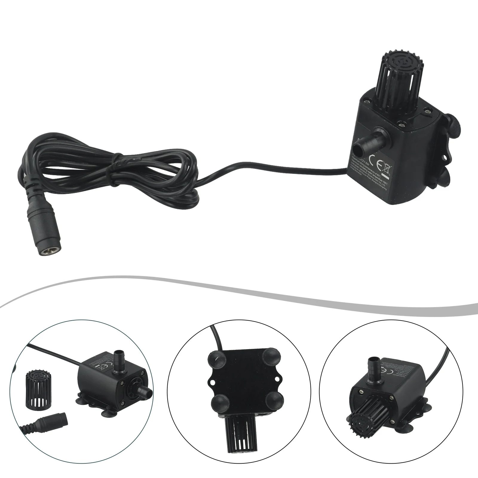 

300L/h Flow Rate Fountain Aquarium Mini DC 12V Brushless Motor Pump Pond Fish Tank Pool Circulating Submersible Water Pump