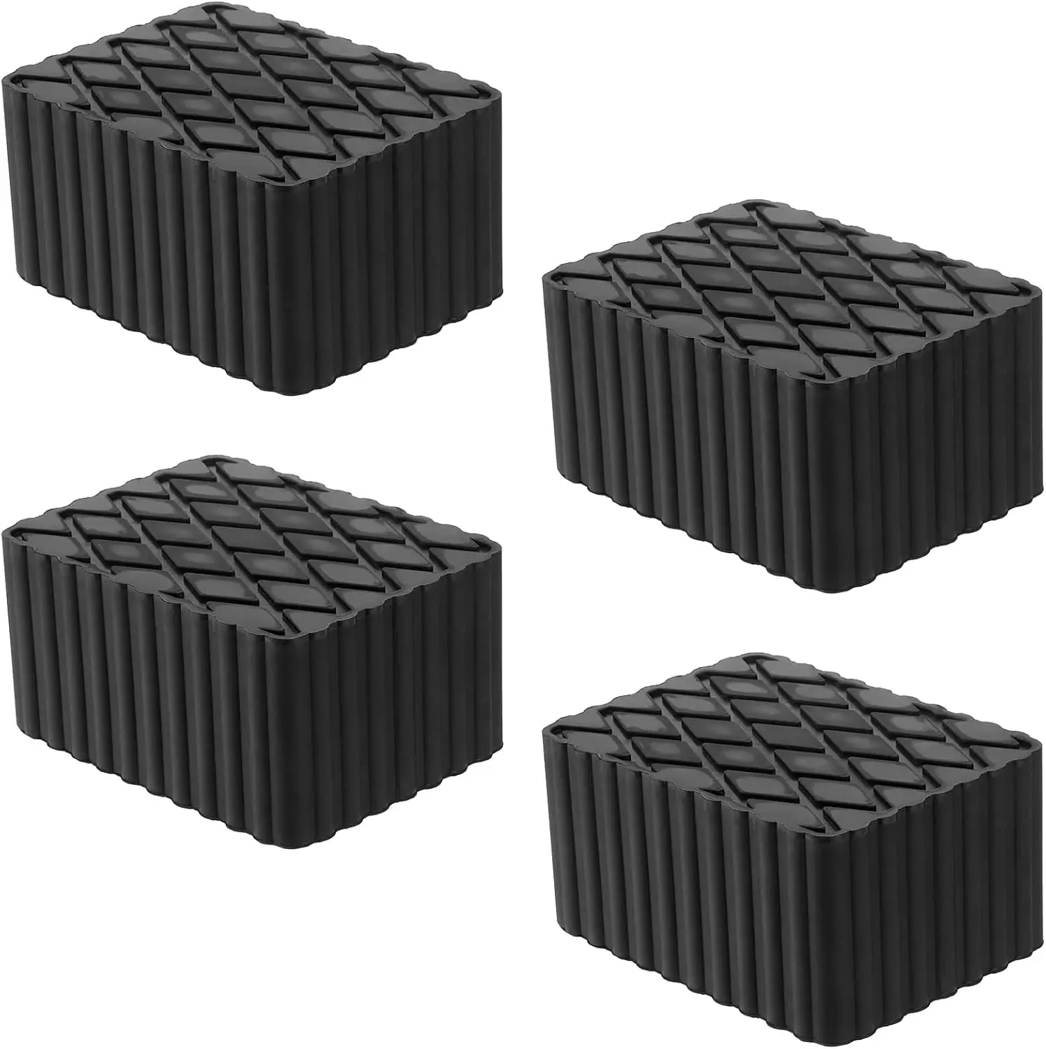 

Комплект из 4 цельнолитых резиновых подкладок для автомобильных подъемников, противоскользящие блоки для подъемников и домкратов, грузоподъемность 3000 фунтов