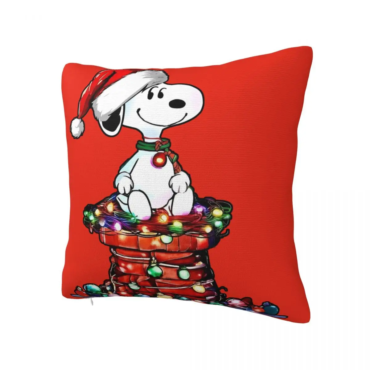 Pillow Cover Christmas Snoopy Cartoon Cushion Cover Woodstock Peanuts Charlie Brown Pillow Case For Home Decoration Pillowcases