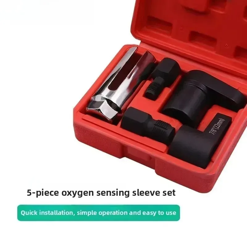 5 pçs para ferramenta caçador de linha kit chave sensor oxigênio automotivo o2 soquete remoção instalar offset sensor vácuo soquete