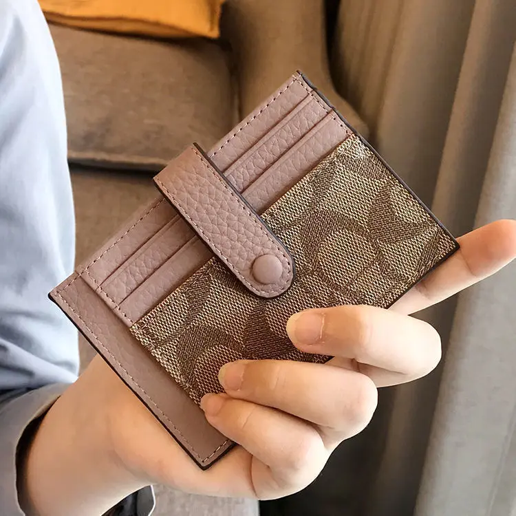 

Card Bag Female Small Simple Personality Retro Ultra-thin Cute Mini Exquisite High-end Multi-card Large capacity Wallet