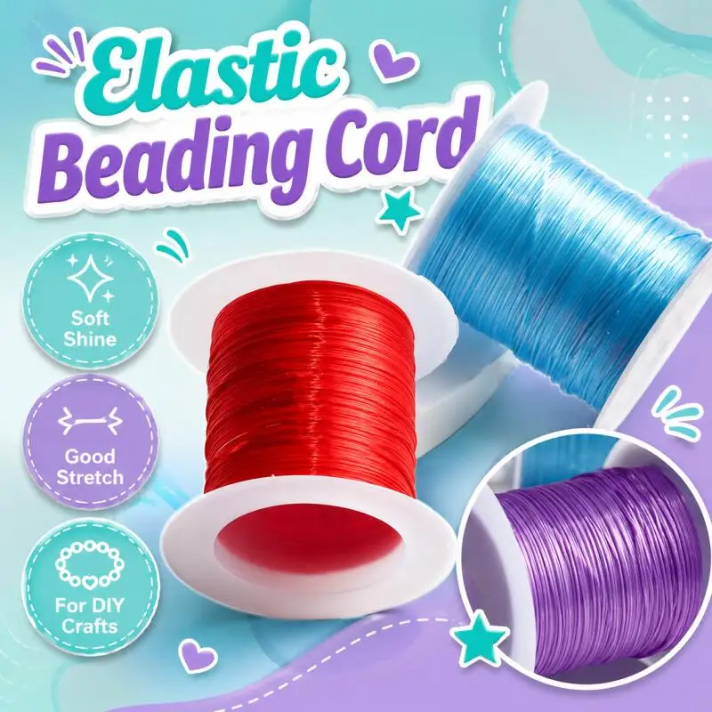 2~5pcs Handmade Elastic Cord, Crystal Thread, Rubber Beads, Wear-Resistant DIY Handcraft Bead Accessories