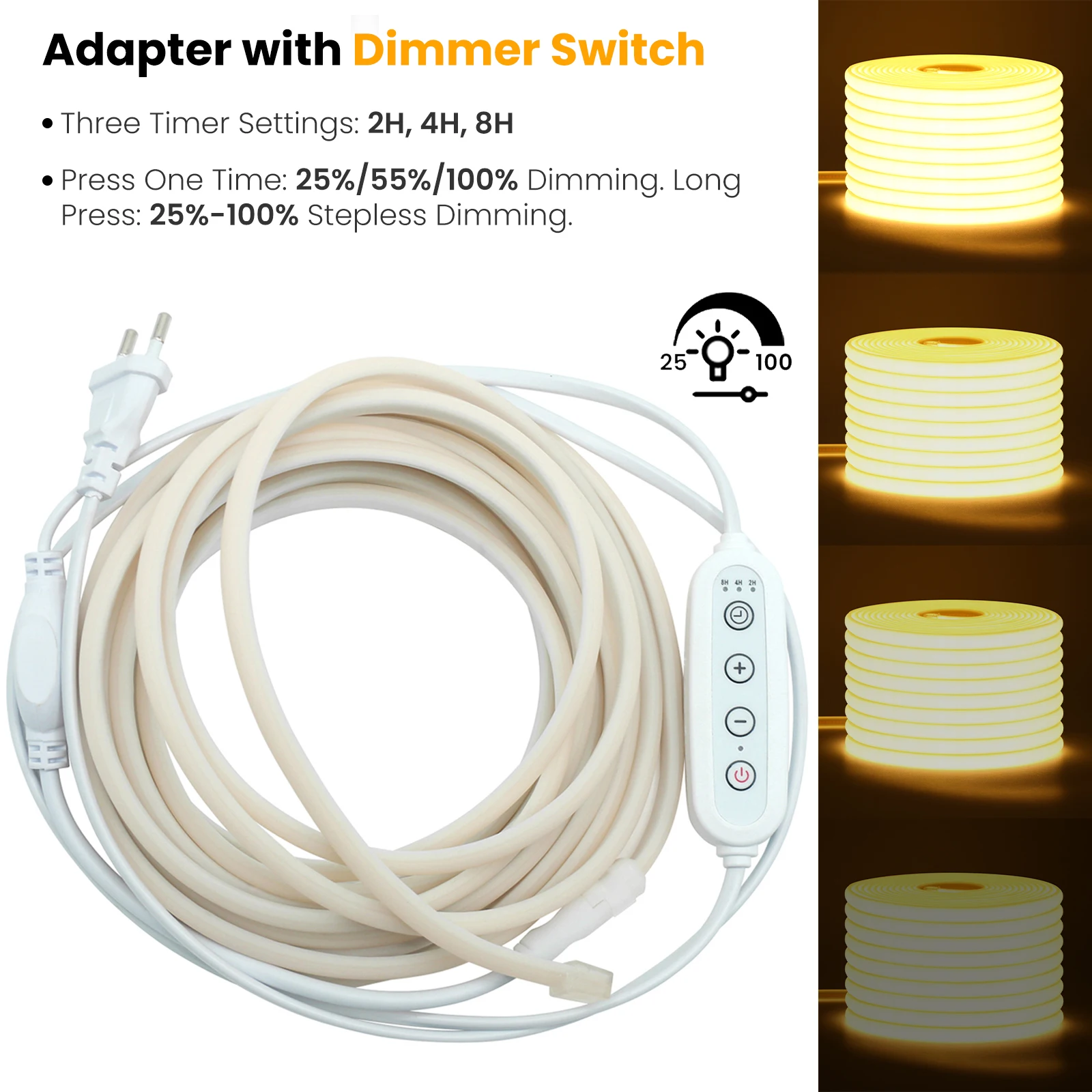 

AC 220 В с регулируемой яркостью COB неоновая лента водонепроницаемая украшение дома красный/голубой ледяной/розовый/фиолетовый/белый/зеленый гибкий светодиодный светильник