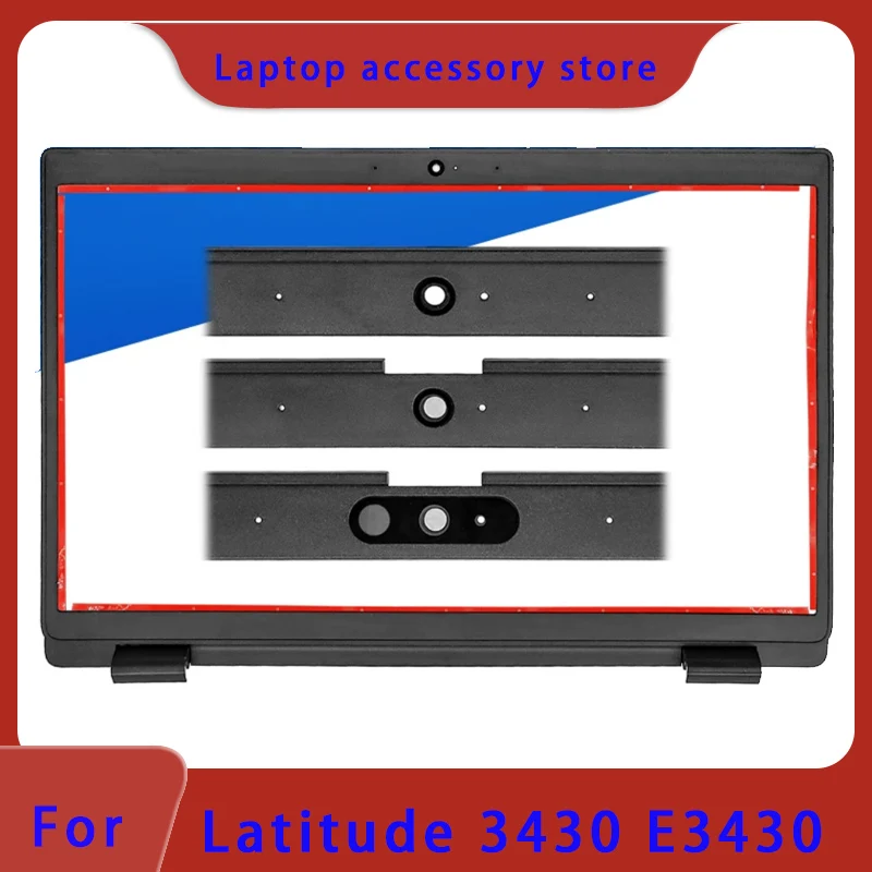 Original LCD screen frame for Latitude 3430 E3430 series laptops, front panel frame, black 07VF15 02TPD7 0CRF5J
