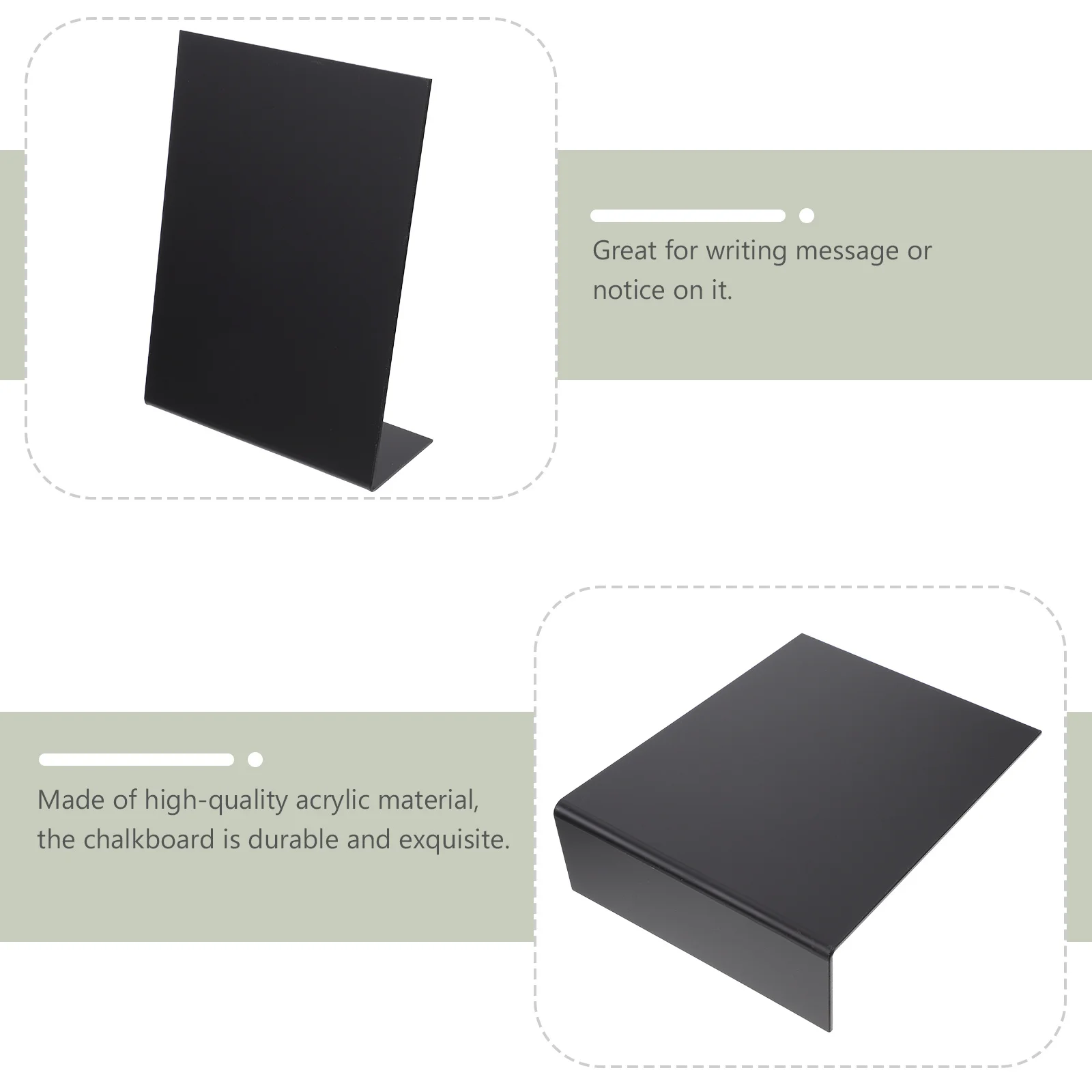 1pc Acrylic Blackboard Sign Mini Message Board For Restaurant Bar Home Office Decor Chalkboard Ornament Display Notice Tool