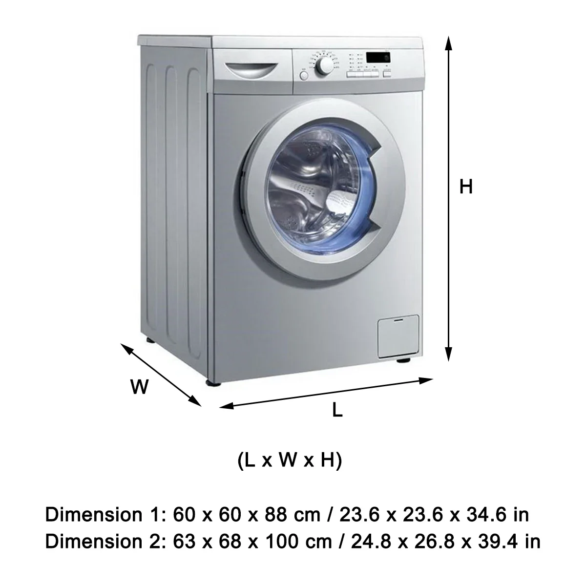 Waterproof Washing Machine Cover Automatic Roller Washer Sunscreen Dustproof Cover Protective Dryer Oxford Cloth Front Open