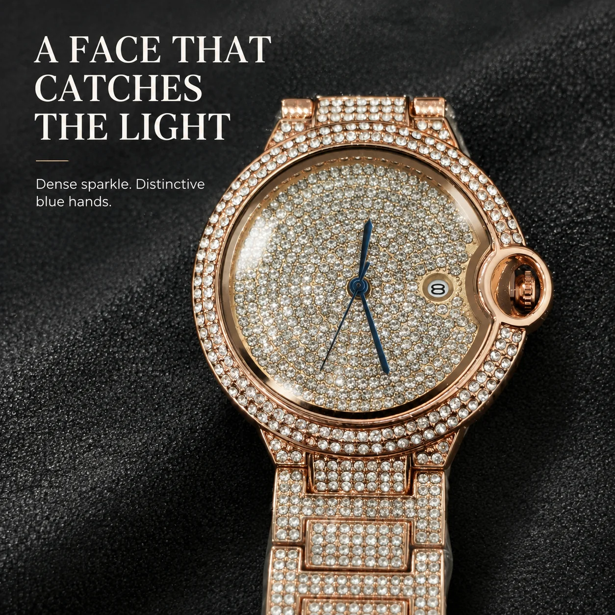 Men's disc reading watch, light luxury and versatile shape strap, elegant collection style