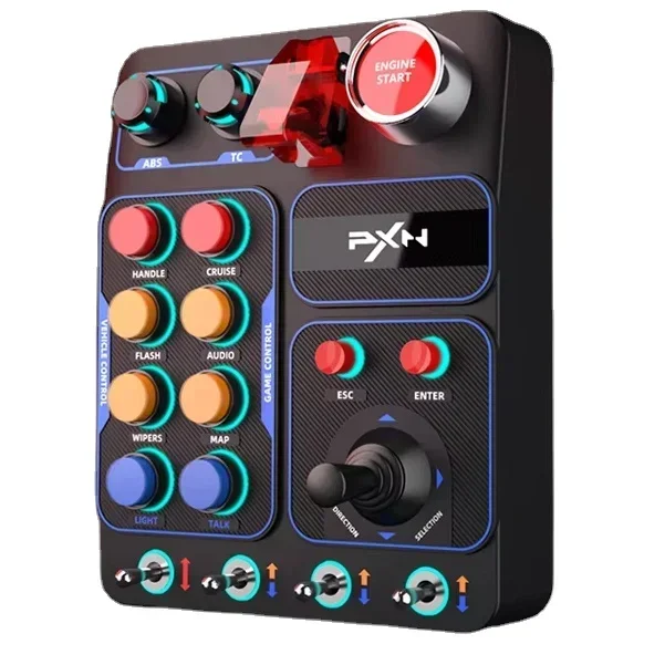 In stock V9GEN2 PXN CB1 Multi-function Racing  PC USB Simulation Racing Instrument Center Control Button Box for PC