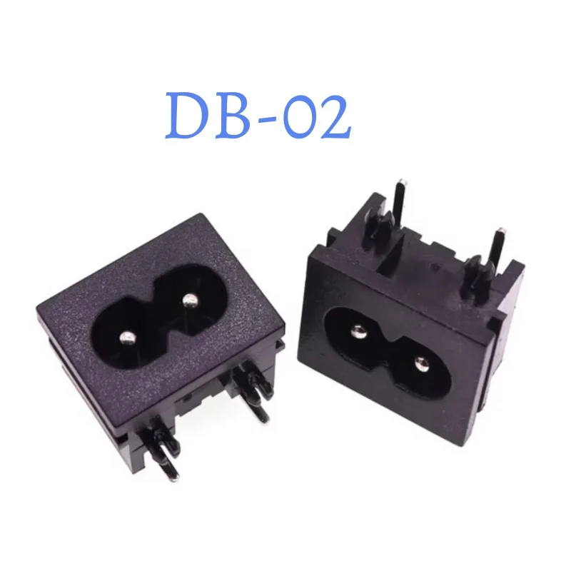 5pcs Pure Copper DB Power Socket Series 2/3-Pin DB-01/02/03A/04/05/07 AC-03D Power Holder 2/3-Hole Soldered Socket with Switch
