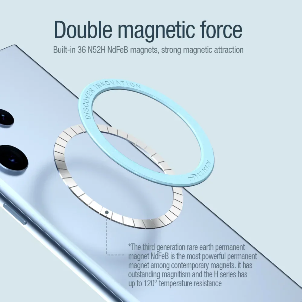 Universal for Magsafe Magnetic Plate Ring with Strong N52 Magnets Wireless Charging Sticker for IPhone 16/15/14 Pro Max Samsung