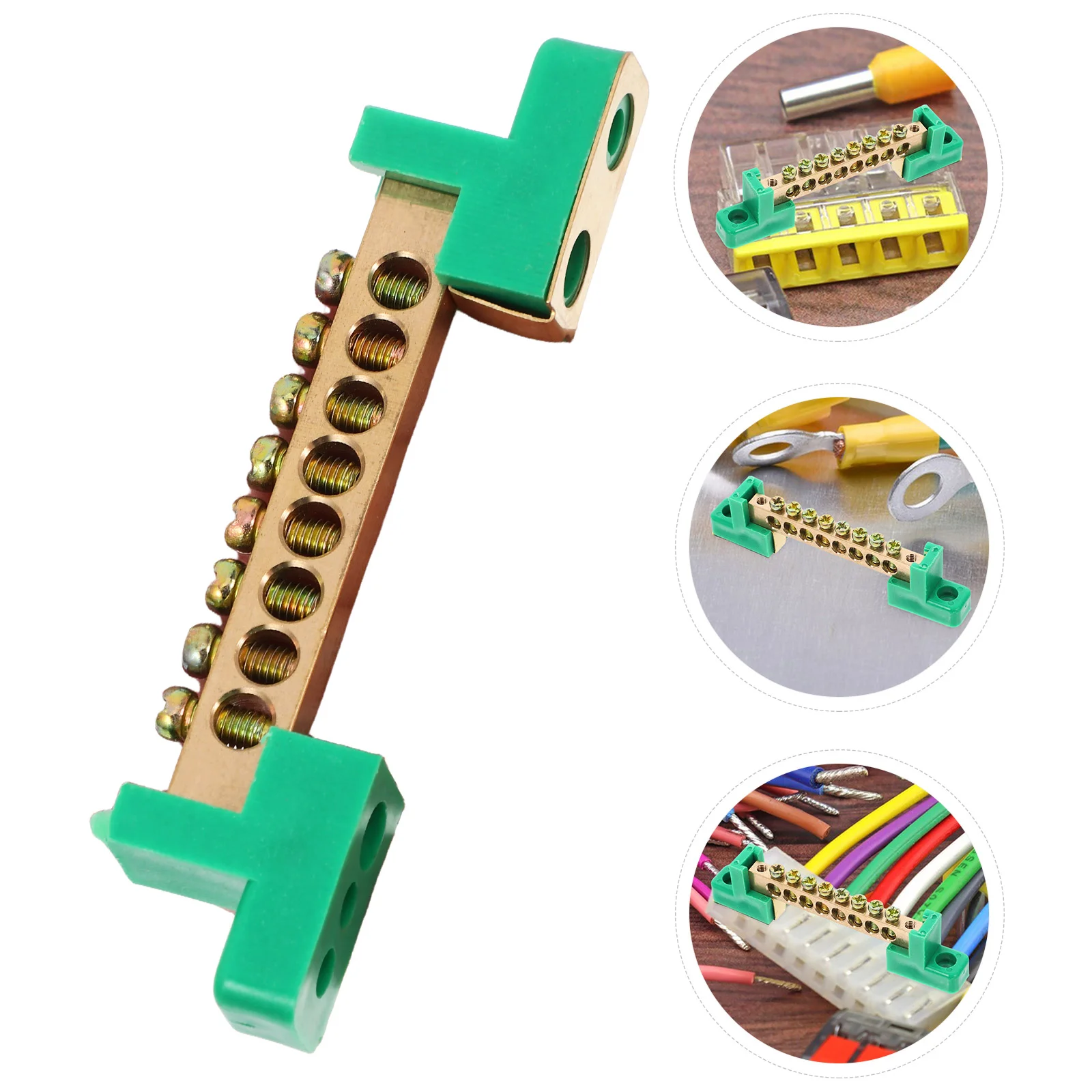 

5 Pcs Terminals Ground Block Grounding Bus Bar Electrical Wire Connectors Distribution Blocks Screws Copper Junction