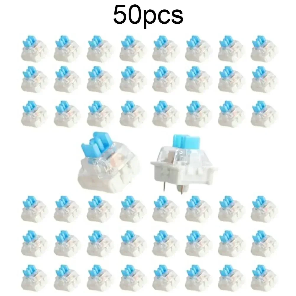 

Mechanical Keyboard Switches 50 Pack 3 Pin Tactile Clicky Replacement Switches with Spill Resistant and Construction