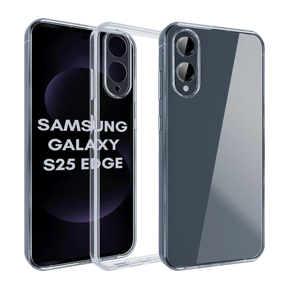 

Transparent Ultra Thin Silicone Case For Samsung Galaxy S25 Edge S24 S23 S21 S20 FE S22 Ultra Plus Soft Back Cover Clear Shell