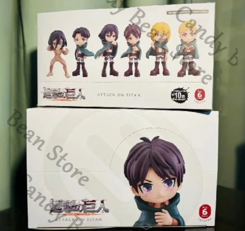 

Оригинальные аниме-фигурки Attack on Titan: Леви Аккерман, Эрвин Смит, Микаса Аккерман. Коллекционные модели для косплея, подарок.
