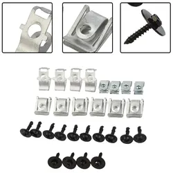 28Pcs Engine Cover Clamp Undertray Splash Guards Wheel Arch Torx Screw Retainer Fastener Clip For A4 B8 A5 8T