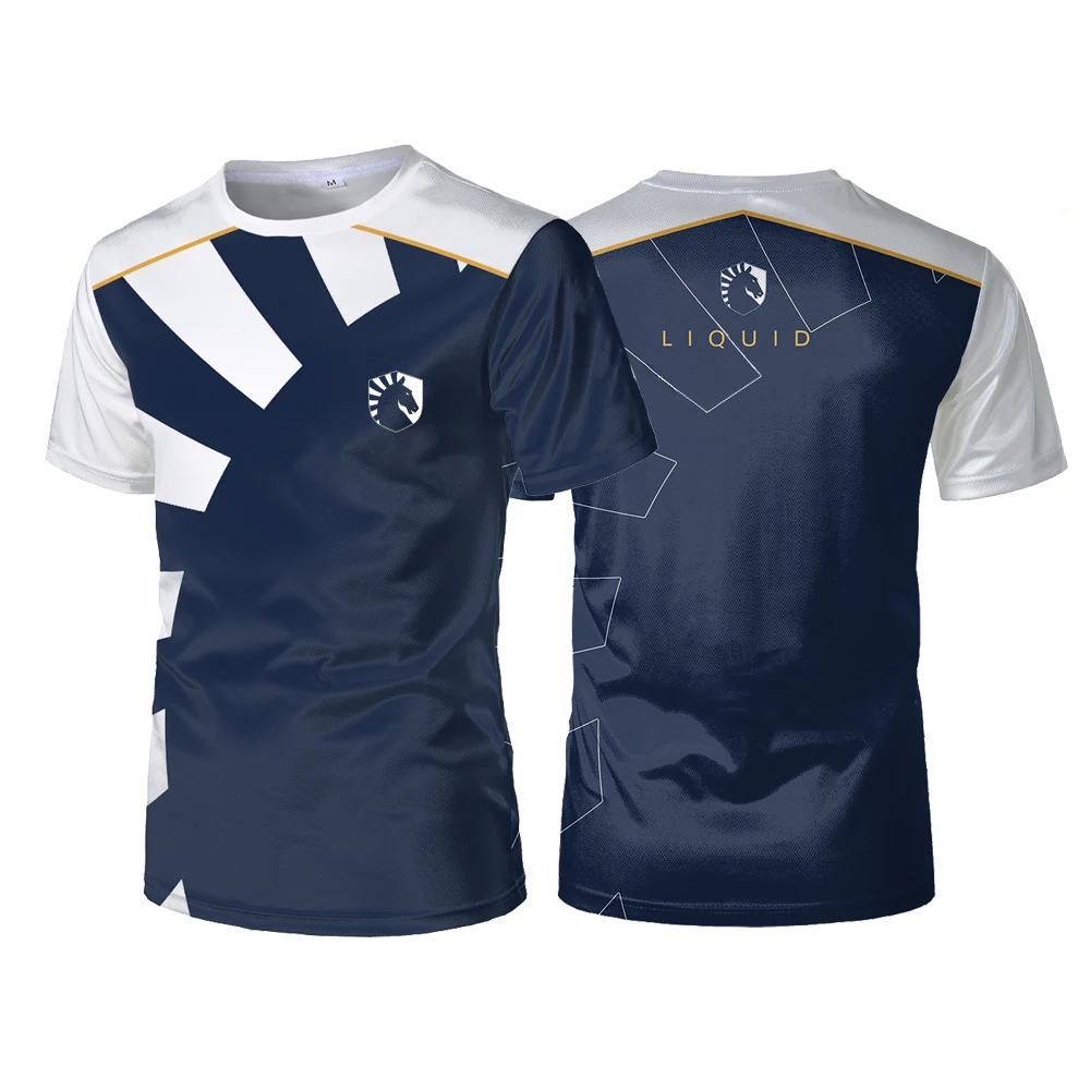 2024 New Team Liquid Esports Uniform T-shirt CS GO LOL DOTA2 Games Contest T Shirt Casual Breathable Sports Jersey Boys Tops Tee