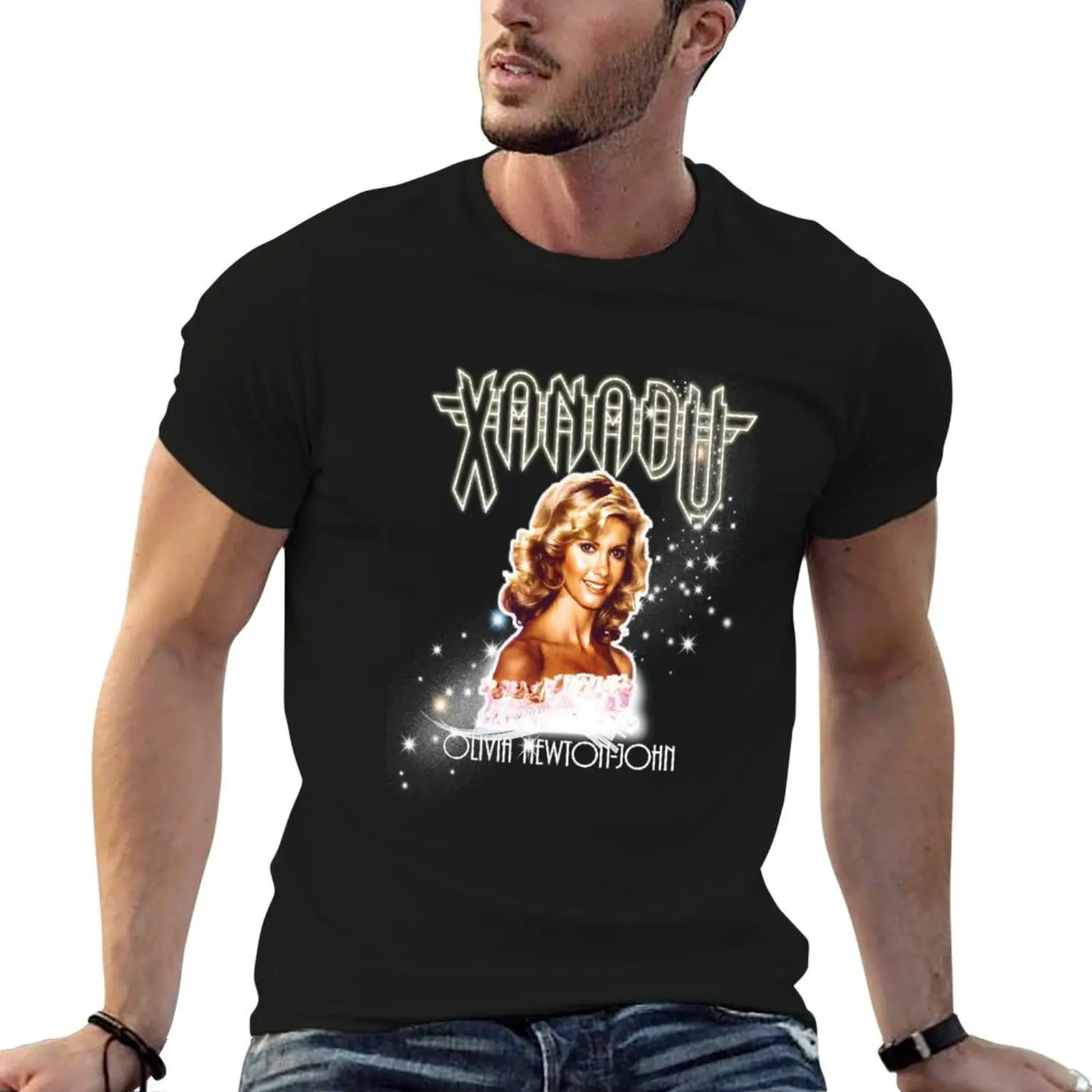 

man T-Shirt John casual Businessman t Newton for Olivia Actress shirts Gifts men Dancer Retro Vintage Birthday
