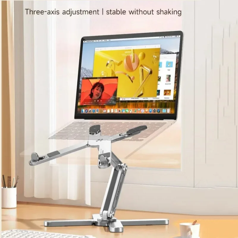 360 Degree Rotation Notepad Stand Alloy Height Adjustable Portable Laptop Tablet PC Stand Universal Notebook Holder for Reading