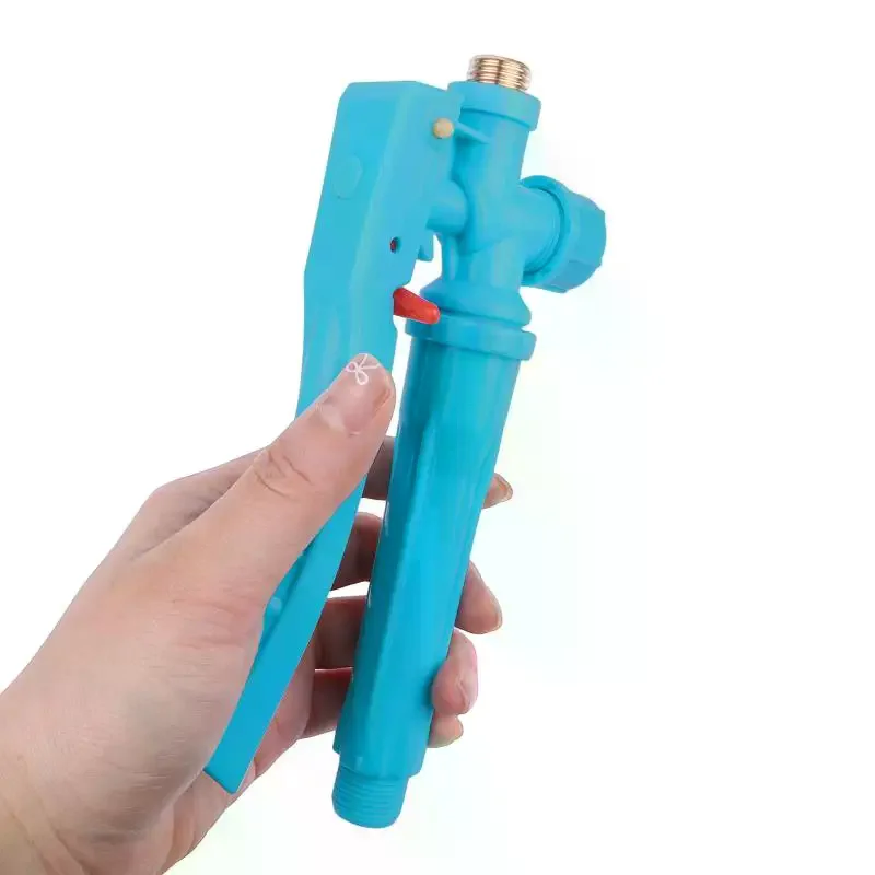 Light Blue Sprayer Handle Trigger Press Switch With Lock Copper Joint For Electric Spraying Hand Sprayer Garden Accessories