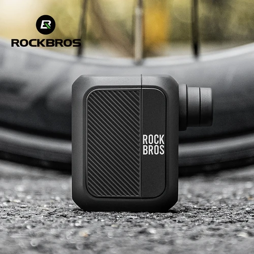 Imagen 2 del producto Bomba de aire eléctrica ROCKBROS, bomba portátil de 100PSI para bicicleta, compresor de aire, inflador de neumáticos recargable, capacidad de batería de 300mAh