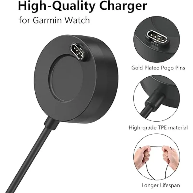 

For Garmin Forerunner 965 955 945 935 745 265 255 245 55 45 USB Charger Smartwatch Charging Dock Cable Replacement Charger
