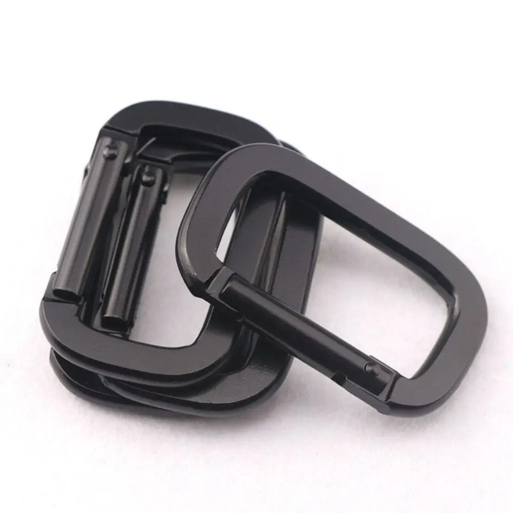 Aluminium Alloy Aluminium Alloy Carabiner Durable Anti-Theft Black Backpack Buckle Square Double Side Lock