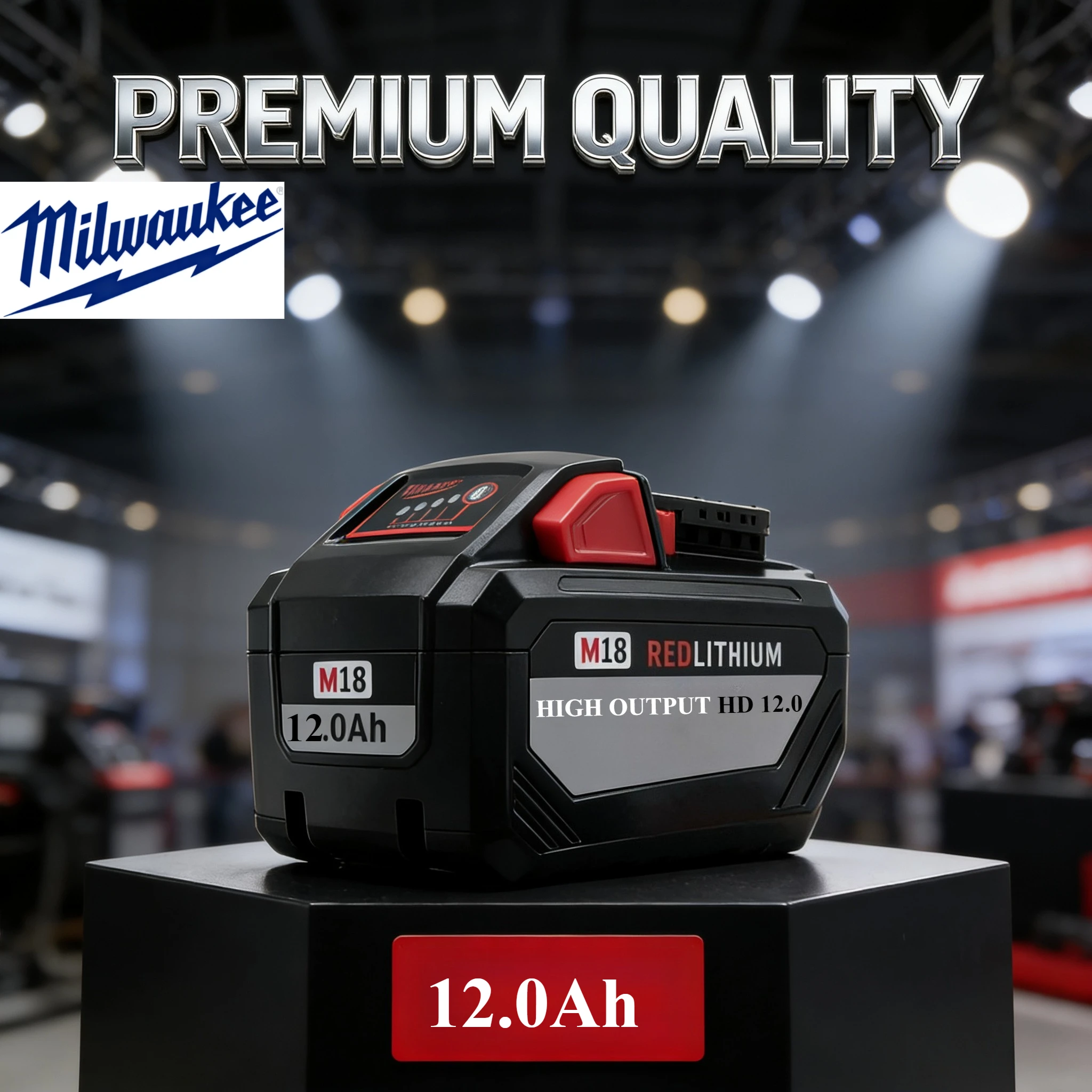 

Milwaukee M18 18V 12Ah Replacement Battery - 100% New 48-11-1850 For Milwaukee M18 - 48-11-2830/0730-20 Lndustrial Tools