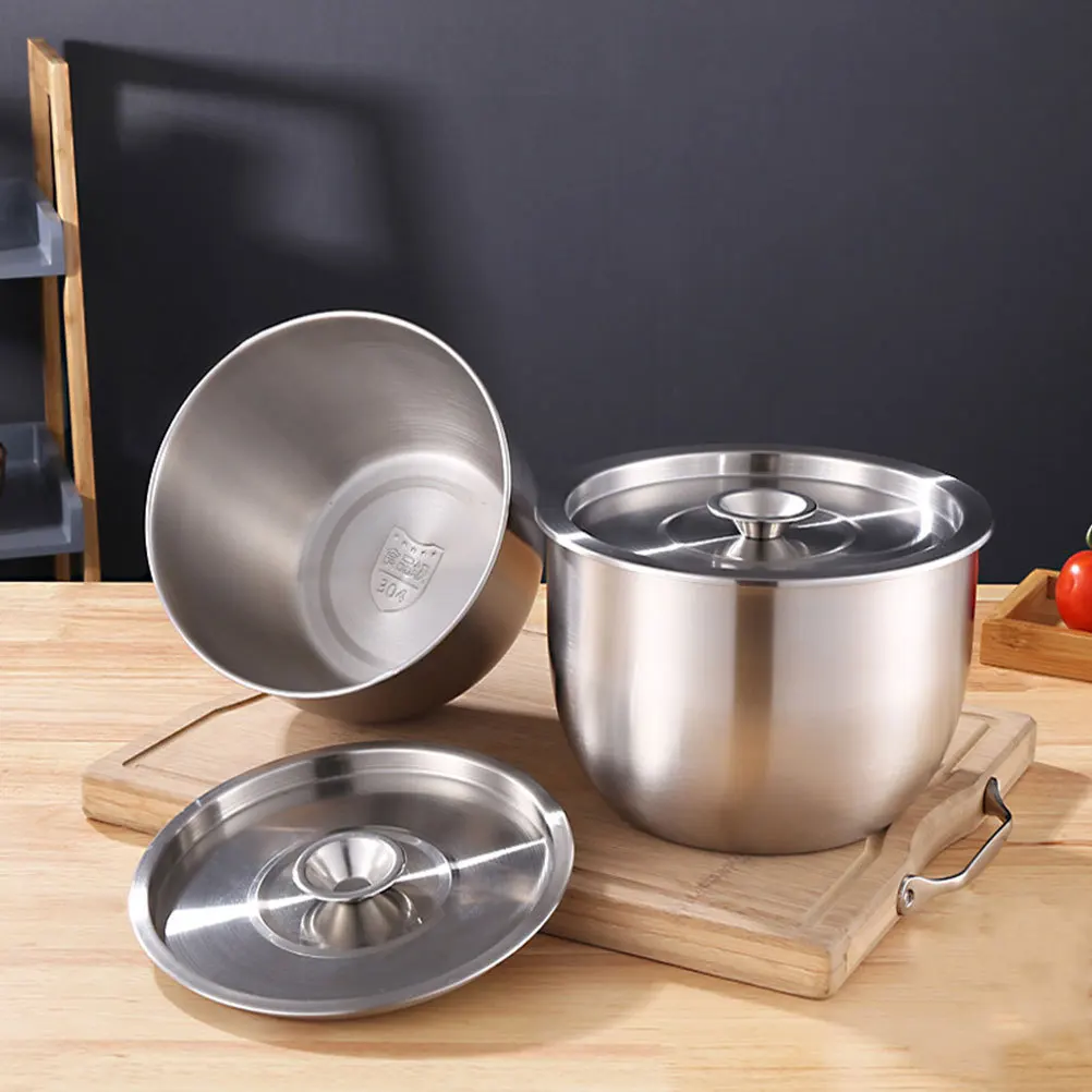 Cuenco para mezclar huevos, herramienta de cocina de acero inoxidable, diseño aprobado para marinar carne, ensalada, crema, almacenamiento, cuenco de acero inoxidable