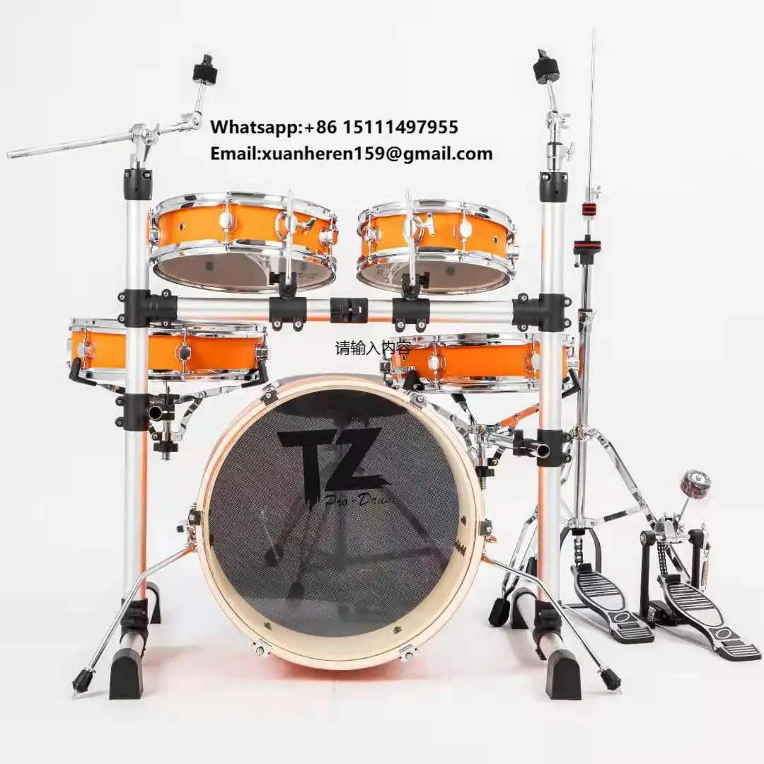 

Factory Direct Sales Portable Children's Adult Jazz Drum Sets Five-Drum Two-Snare Birch Wood Percussion Instruments