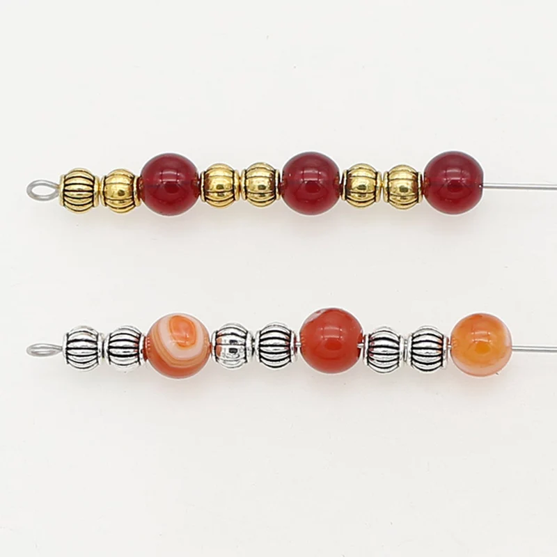 50pcs/Lot Retro Antique Pumpkin Metal Small Beads 4.5mm Handcrafts Jewelry Separation Spacers Charms DIY Jewelry Accessories