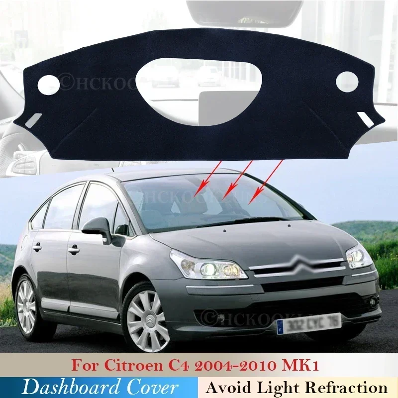 

Dashboard Cover Protective Pad Car Accessories Dash Board Sunshade Carpet for Citroen C4 2004 2005 2006 2007 2008 2009 2010 MK1