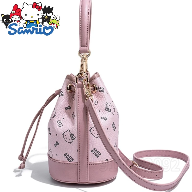  Hello Kitty New Women's Mini Shoulder Bag Luxury Brand Original Women's Mini Handbag Pink Fashion Print Women's Bag
