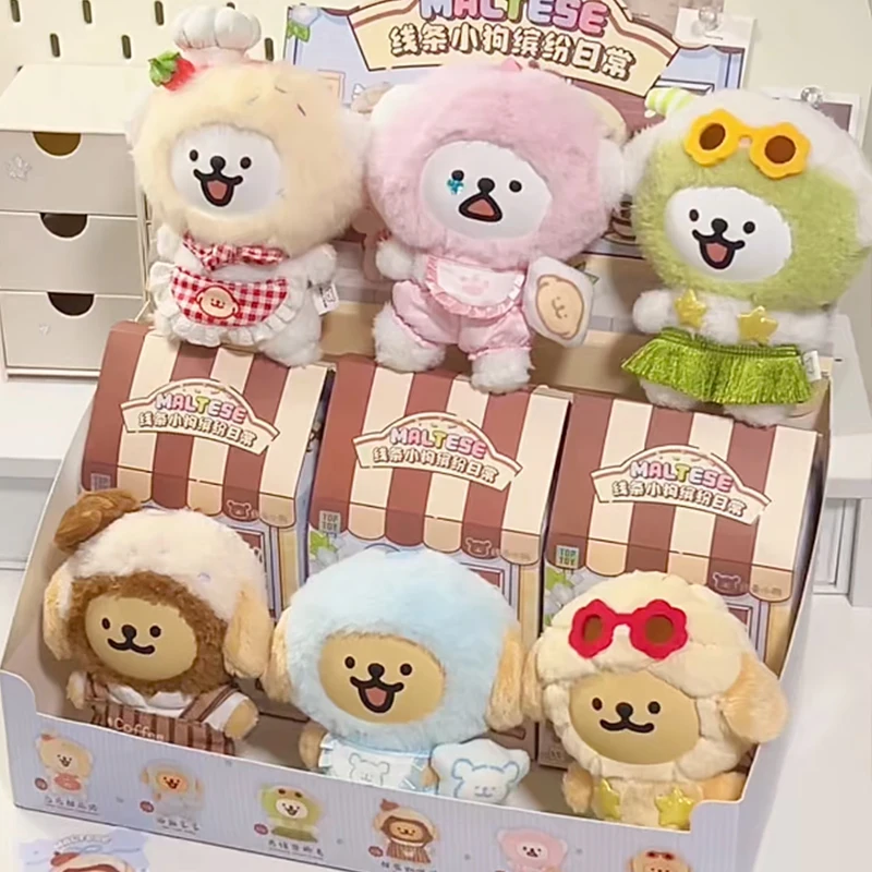 

Мальтийская красочная слепая коробка для повседневной жизни, милая аниме-фигурка собаки, сумка-сюрприз, кавайная мальтийская виниловая плюшевая коробка для мистирии, кулон, игрушка-кукла