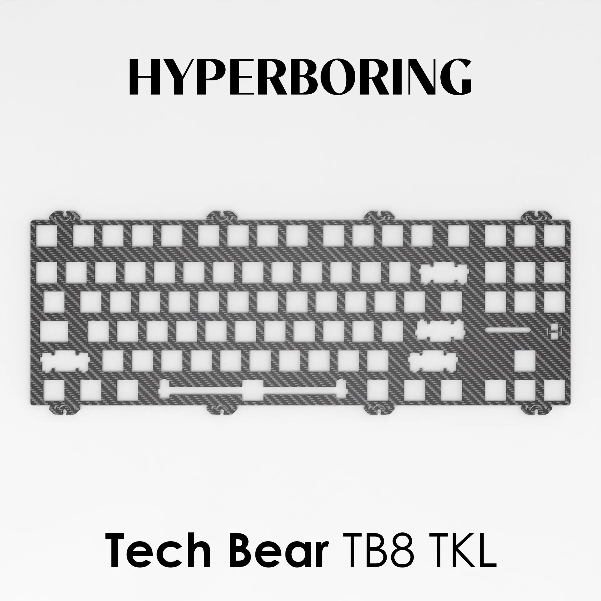 Reinforced plates PP Aluminum FR4  for Tech TKL keyboard use for pcb stab and plate mount stab