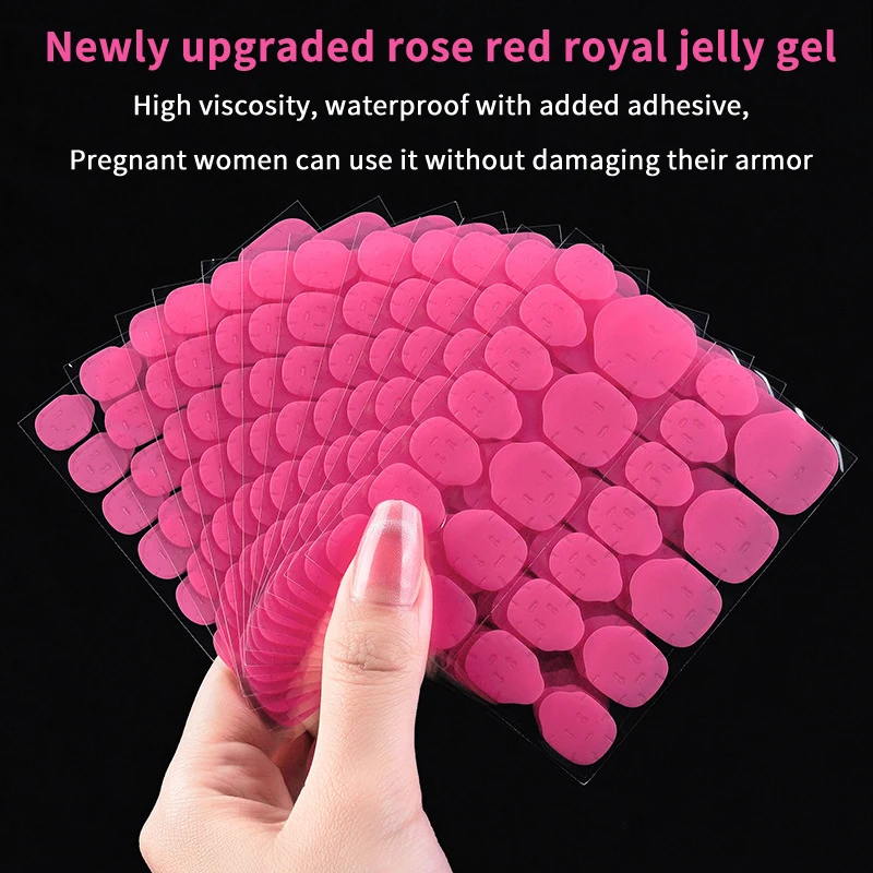 5Pcs False Nail Art Adhesive Tape Colour Jelly Glue DIY Fake Nail Manicure Gel Waterproof Tabs Nail Glue Nail Tools