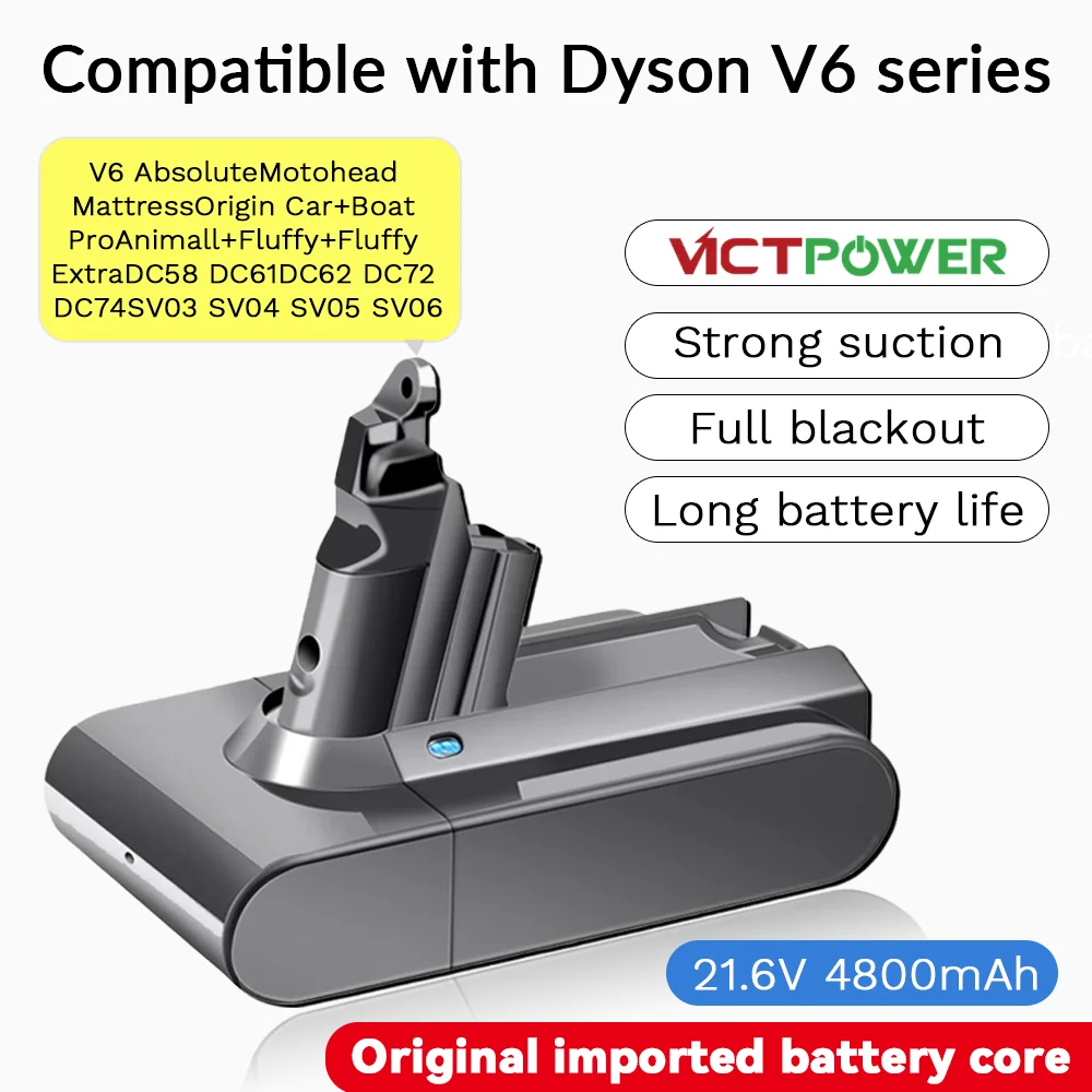 استبدال دايسون V6 V7 V8 V10 V11 V15 بطارية 21.6 فولت 25.2 فولت بطارية ليثيوم أيون حزمة ل دايسون مكنسة كهربائية V6 V7 V8 V10 V11 V15 #1