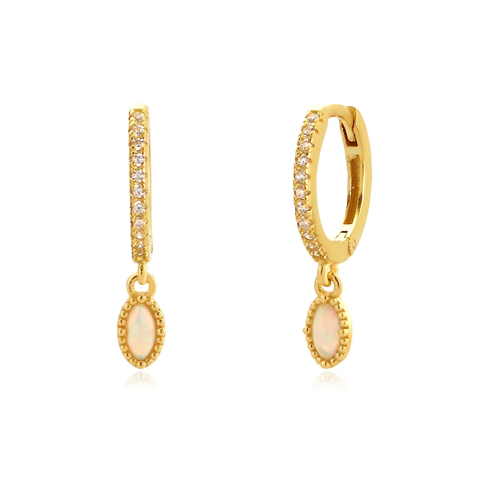 

CCFJOYAS стерлингового серебра 925 пробы овальный опал серьги-подвески для женщин легкие роскошные красочные серьги с кристаллами опала вечерние ювелирные изделия подарок