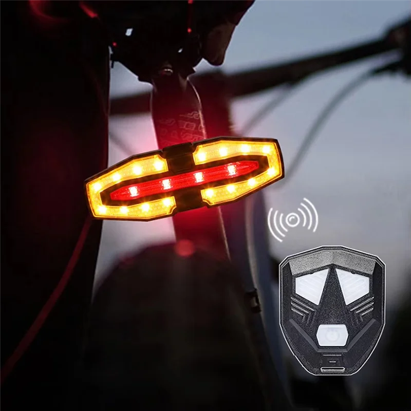 

Remote Control LED Turning Signal Tail Light For Electric Scooter USB Rechargeable