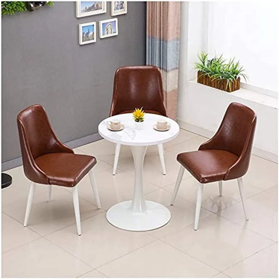 

Round Coffee Table Set - Space Saving Furniture Coffee Table and Chair Set 1 Table 3 Chairs Dessert Shop Clothing Store Bedroom