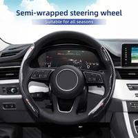 Universal Car Steering Wheel Handle Cover Carbon Fiber Anti-slip Cover Car Accessories For Toyota Vellfire CHR Corolla Yaris Ayg